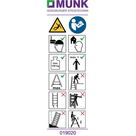 MUNK Produktaufkleber Baugrubenleiter 20 Stück