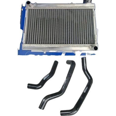 Radiador, construcción de aluminio, capacidad de refrigeración mejorada, negro. (1/2)