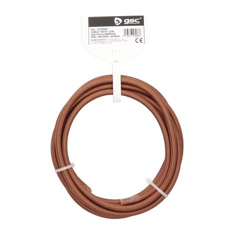 Cable textil 2,5M (2x0.75mm) Marrón