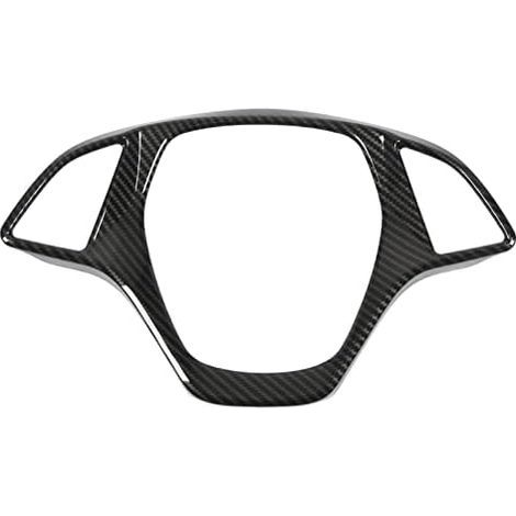Marco de cubierta para volante, marco de cubierta para volante estilo fibra de carbono, superficie lisa, tacto cómodo, repuesto para Corvette C7 2014-2019 (1/5)