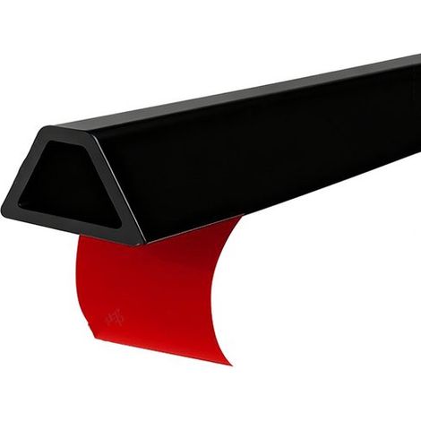 Seuils de douche - 20031,5 cm - Bande anti-eau - Butée d'eau - Silicone - Noir - Pliable - Autocollant - Pour évier de cuisine, rebord de fenêtre, bord de baignoire (1/5)