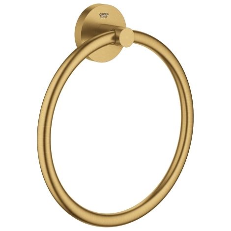 Grohe Essentials Anneau porte-serviette en métal avec fixations cachées, Cool Sunrise brossé (40365GN1) (1/6)