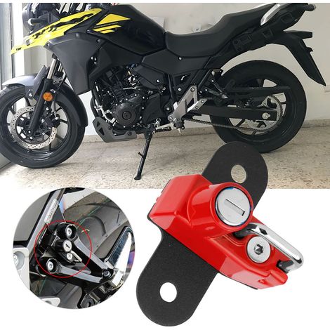 Crochet de fixation pour casque en alliage d'aluminium, compatible avec Suzuki V-Strom 250 2017+ (rouge) (1/5)
