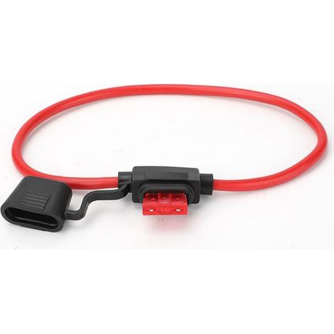 Porte-fusible 10AWG 40A avec câble, étanche pour camion, moto, voiture électrique - Câble 10AWG longueur 30cm 40A (1/4)