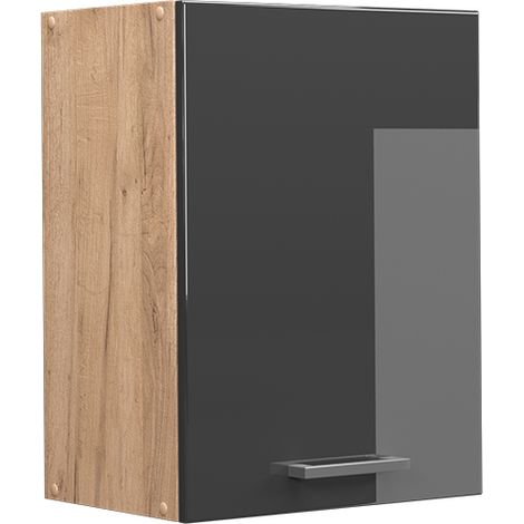 Pensile da cucina R-Line, Antracite lucido, 45 cm, Vicco