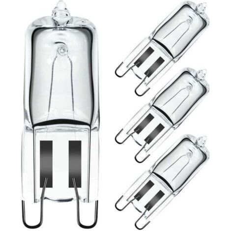 Ampoule Halogène G9 Pour Four 40W 230V, Ampoule G9 Pour Four, Ampoule Pour Micro-ondes, Ampoule à Tolérance de 300°C, Lot de 4