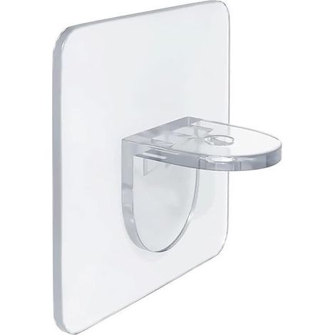 Packung mit 24 L-förmigen Klebehaken für die Wand zur Befestigung an Möbelregalen und Schränken kein Bohren erforderlich. (1/5)