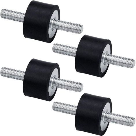 Lot de 4 Supports d'Isolation Anti-Vibration en Caoutchouc, M8 30 x 20 mm Supports Amortisseurs de Vibrations Isolateur pour Voiture, Bateau, Bobines, Compresseur d'air (1/5)