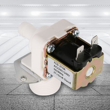 Válvula solenoide eléctrica de plástico, normalmente cerrada (N/C), 220 V CA, para máquina de helados. (1/5)