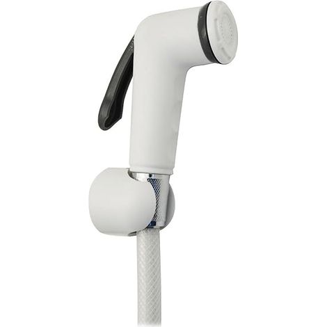 DIANFLEX Kit DOCCETTA Pulsante Spegnimento Shut-off Bianca Doccetta Flessibile Supporto