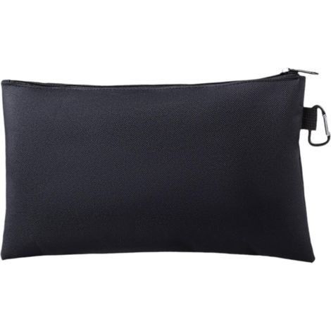 Werkzeugtasche mit Reißverschluss, praktische DIY-Tasche mit Karabinerhaken, Sanitär-Organizer, Aufbewahrungstasche aus Oxford-Gewebe mit Verschluss, Schwarz (1/5)