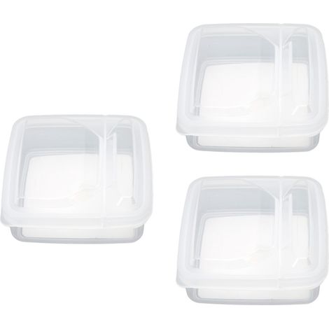 Boîte de conservation transparente pour fromage au réfrigérateur avec couvercle rabattable (1/5)