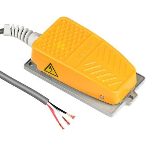 Commutateur de Pied Industriel 250V 10A Antidérapant Mains Libres Interrupteur à Pied Interrupteur à Pédale avec 1.8M Câble (1/4)