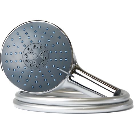 Pomme de douche 150mm & raccord 3/4 pouce 7 jets, flexible 1,5m (1/5)