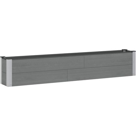 vidaXL Garden Raised Bed Grey 200 x 30 x 36 cm