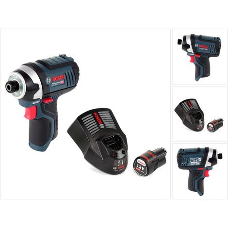 Bosch GDR 12V-105 Akku Drehschlagschrauber 12V 1/4" 105Nm + 1x Akku 2,0Ah + Schnellladegerät