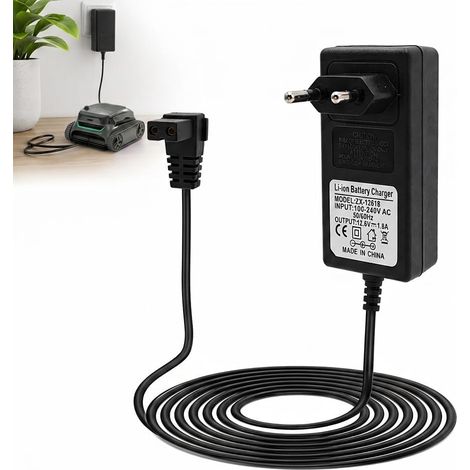 Charger 12.6V 1.8A for 600SE 1000 1500 P1111 Pilot H1 Pool Robot Replacement Power Supply for Coasteering Robot Pool for Seagull SE, Charger Cable 1.5M (1/5)