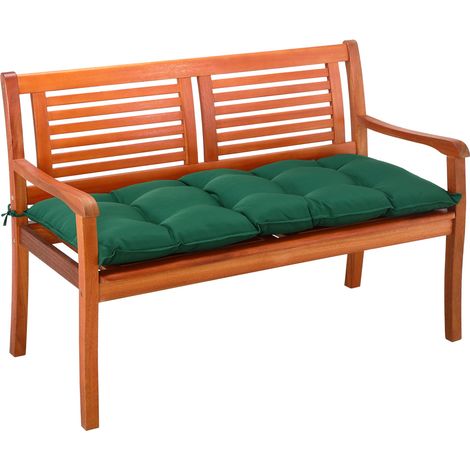 Coussin extérieur 110x45x8cm – 100% polyester – Rembourrage viscoélastique – Résistant aux intempéries – Attaches pratiques – Vert – Detex (1/5)