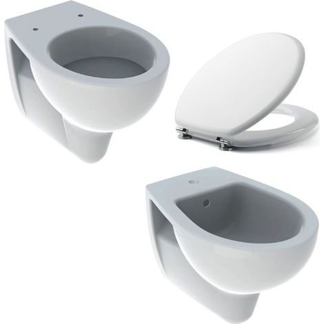GEBERIT Serie Colibri' set sospesi wc+bidet+sedile chiusura tradizionale codice prod: 500.890.00.1 500.873.00.1 (1/4)