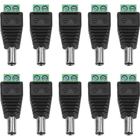 Borne CC noire 220 V pour caméra de vidéosurveillance basse fréquence