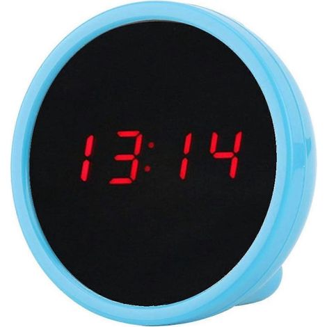 Horloge électronique numérique LED, réveil électrique, horloge miroir 24 heures, décoration de bureau (1/5)