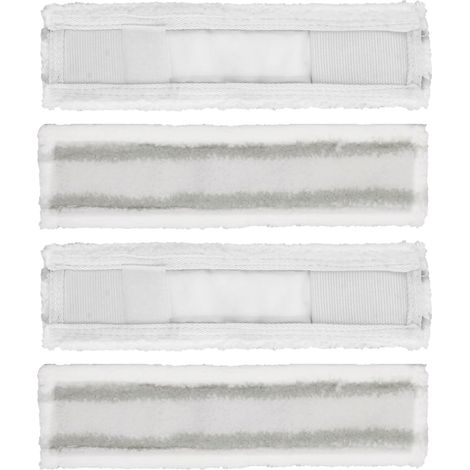 4 Housses Microfibre, 25,5x6,8cm, Accessoire Nettoyage Vitres, Compatible Kärcher WV1 WV2 WV5, Usage Domestique (1/5)