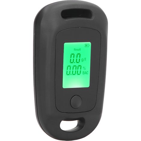 Alcoolomètre portable rechargeable USB haute précision avec écran LCD noir (1/5)