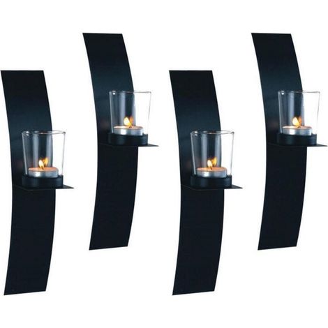 Lampett Wandleuchte mit gebogenen Kerzenhaltern (4-teiliges Set) (1/3)
