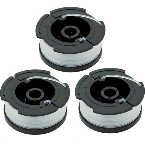 Bobine de 0,065" pour coupe-bordures BLACK+DECKER (bobine de remplacement à alimentation automatique), compatible avec BLACK+DECKER AF-100, lot de 3 (1/4)