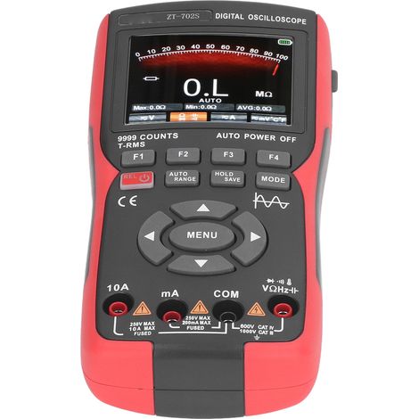 Multimètre oscilloscope numérique portable avec écran LCD couleur de 2,8 pouces et 9999 points, idéal pour la réparation automobile. (1/5)