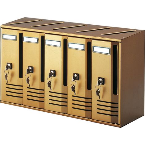 5-Sitzer-Briefkasten in Bronze (1/3)