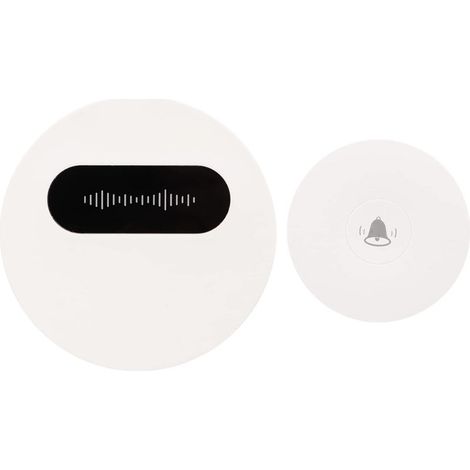 Ensemble de Sonnette sans Fil, Volume Réglable sans Batterie Sonnette Auto-génératrice pour la Maison (1/5)
