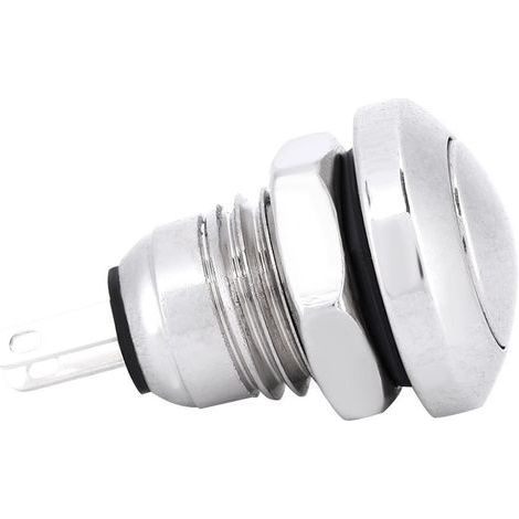 1A 24V 8mm Mini interrupteur d'alimentation à bouton-poussoir momentané de voiture étanche en laiton nickelé (1/5)