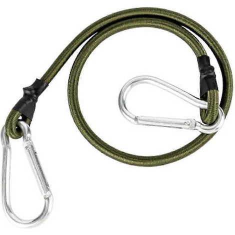 Corde élastique (60 cm) 30/60/90 cm avec mousqueton, robuste, pour camping, caravane, tente, vélo, kayak, bagages. (1/5)