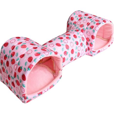 Lit pour petit animal de compagnie avec tunnel doux pour hamster - Jouet pour lapins - Jouet pour rongeurs (1/5)