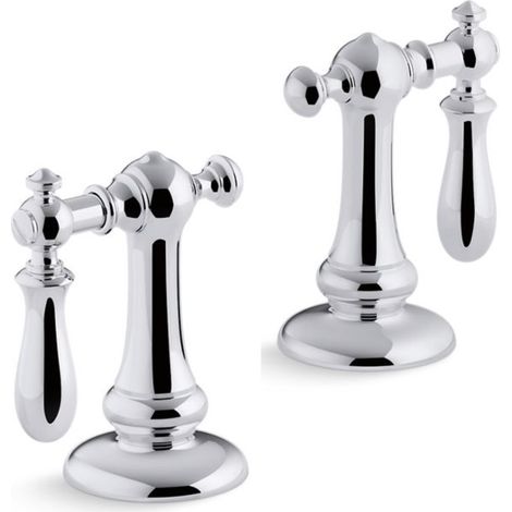 Kohler Artifacts Single Swing Vertical Lever Sink Basin Taps Handles Only Chrome