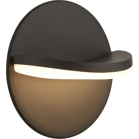 Applique Moderna Moda Alluminio Grigio Policarbonato Led 16,3W 3000K