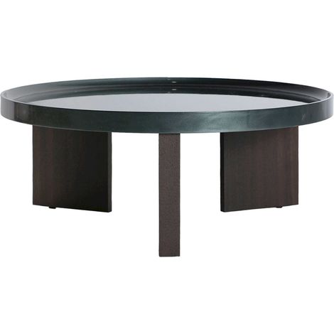 Table basse contemporaine en bois mdf vert design élégant - Vert mat contemporain (1/4)