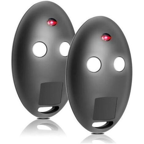 Télécommande bidirectionnelle pour portes automatiques et portails, fréquence 433 MHz, technologie Rolling Code sécurisée, lot de 2 télécommandes compatibles avec portes de garage et portails d’entrée (1/5)