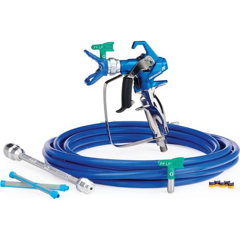 GRACO STANOWISKO MALARSKIE PISTOLET CONSTRACTOR PC + WĄŻ BLUEMAX II 3/16 + DYSZE FFLP 213 FFLP 312