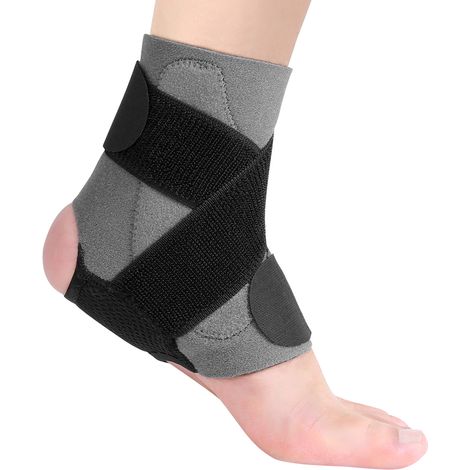 Protège-cheville gris FBA avec plaque de pression en PE (filet en maille pour le pied) - Taille unique - Emballage (1/5)
