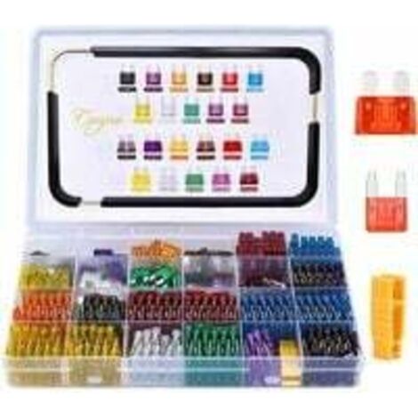 QORVA-150pcs Mini Fusible Voiture +150pcs Fusibles Voiture Moyenne - 11 Spécifications Fusible Auto: 2A 3A 5A 7.5A 10A 15A 20A 25A 30A 35A 40A, Avec un Petit Clip pour Fusible de Rechange