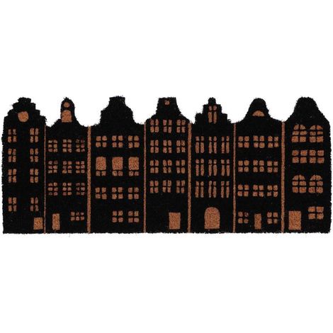 Felpudo decorativo con forma de casa, 75x30 cm
