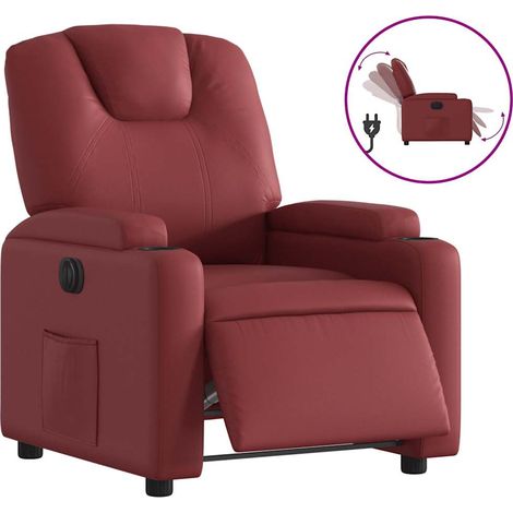 Maison Exclusive - Relaxsessel Elektrisch Weinrot Kunstleder