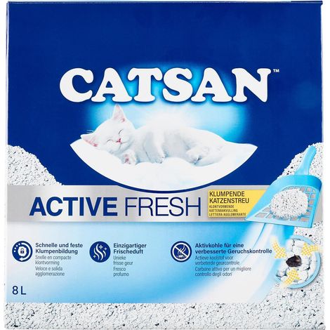 1 x litière agglomérante, charbon actif, argile naturelle, parfum frais, anti-poussière, pour chat