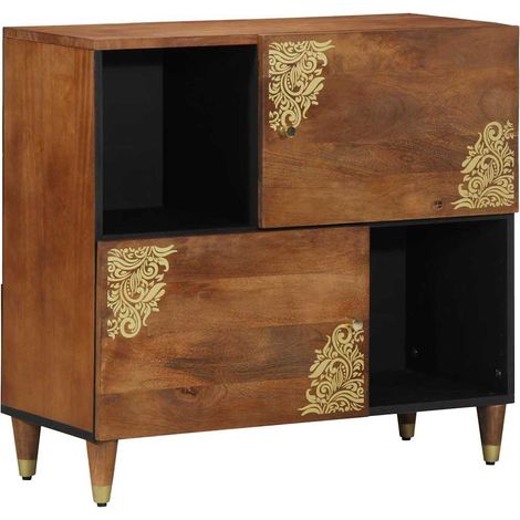 Vitrina Marrón 80 x 33.5 x 75 cm Madera maciza de Mango (1/5)