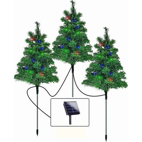 Guirlande Lumineuse Solaire - 4 Lampes À Piquet Pour Extérieur - Éclairage Chaud Blanc - Décrochage Automatique Du Crépuscule À L'Aube - Lot De 4 (1/5)