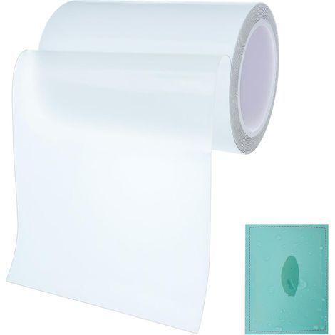 Kit de réparation pour bâche de piscine en TPU auto-adhésif, patch étanche sous-marin, patchs de réparation pour tente, ruban de réparation 10 cm x 100 cm pour matelas à eau, piscine, bâche de piscine (1/5)