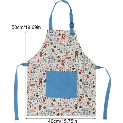 Tablier Enfant - Coton Naturel - Poche Avant - Sangle Réglable - Lavable - 50 x 40 cm (1/4)