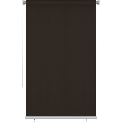 Persiana enrollable de jardín HDPE marrón 140x230cm